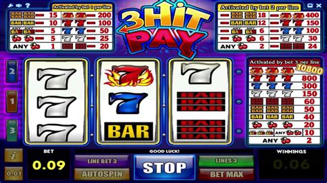 3 Hit Pay 888 Casino