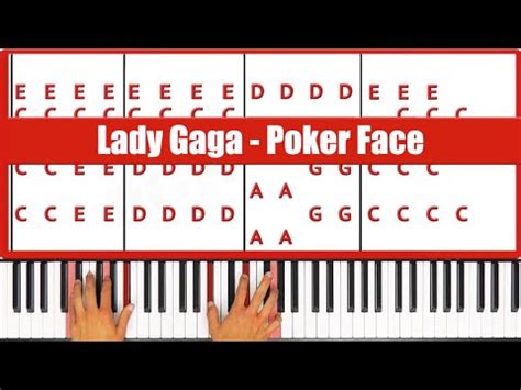 Acordes Poker Face Piano