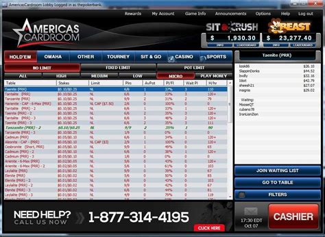 Americas Cardroom Casino App