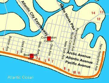 Atlantic City Casino Mapa De Localizacao
