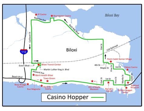 Biloxi Mississippi Casinos Mapa