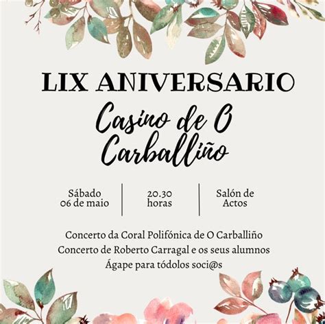 Casino Aniversario Convidar Redacao