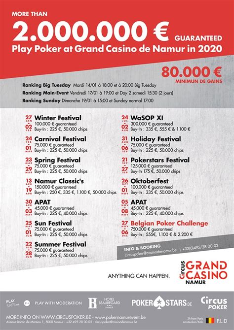 Casino De Namur Poker Agenda
