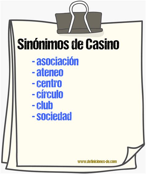 Empregado De Cassino Sinonimo