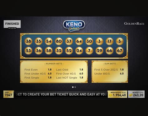 Golden Number Keno Betway