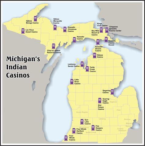 Michigan Tribal Casinos Mapa