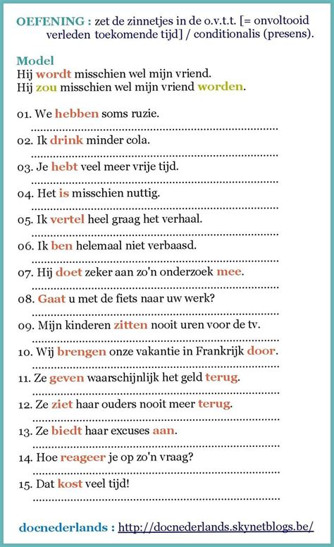 Oefeningen Nederlands Inleiding Lixeiras De Fenda