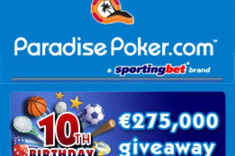 Paradise Poker Sportingbet Aquisicao