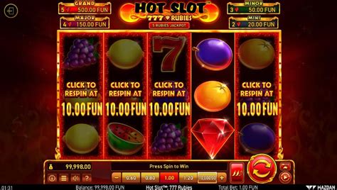 Play Hot Slot 777 Rubies Slot