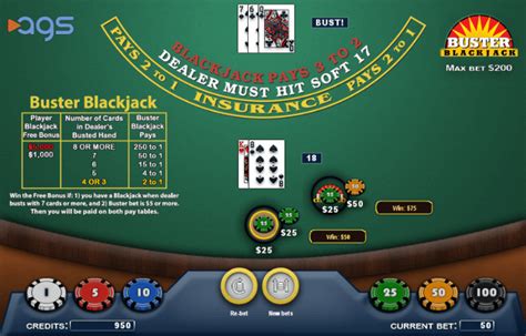 Play Premier Blackjack With Buster Blackjack Slot