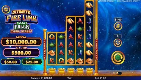 Play Ultimate Fire Link Cash Falls China Street Slot