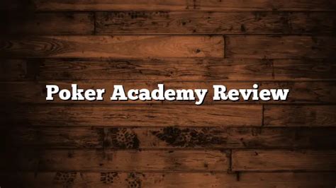 Poker Academy Revisao