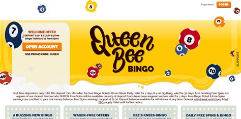 Queen Bee Bingo Casino Login