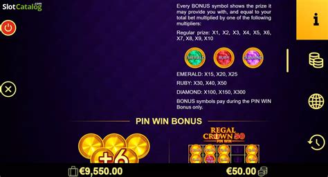 Regal Crown 50 Pin Win Betfair