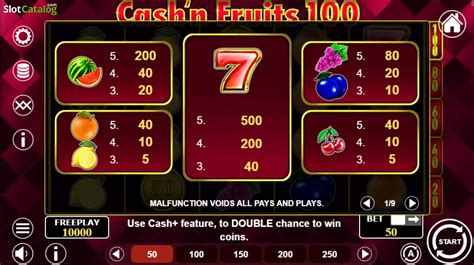 Slot Cash N Fruits 100