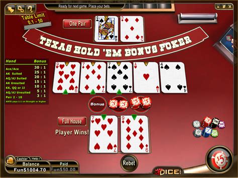 Texas Holdem Bonus Casino Online