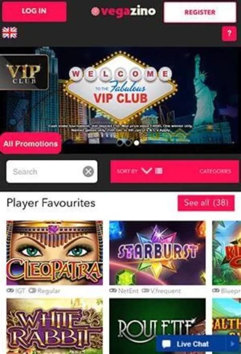 Vegazino Casino Login