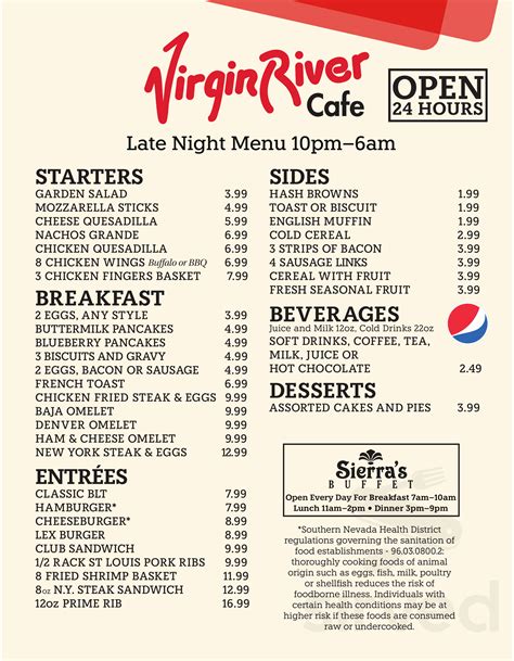 Virgin River Casino Menu De Pequeno Almoco