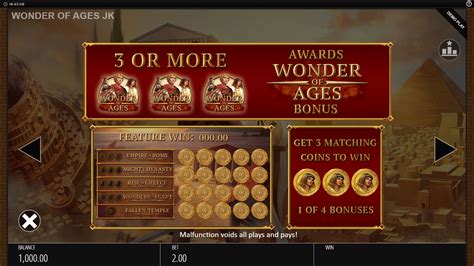 Wonder Of Ages Slot Gratis