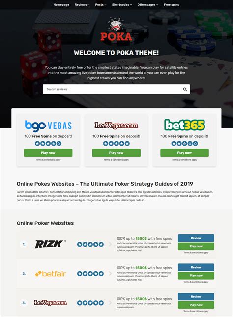 Wordpress Poker Affiliate Theme